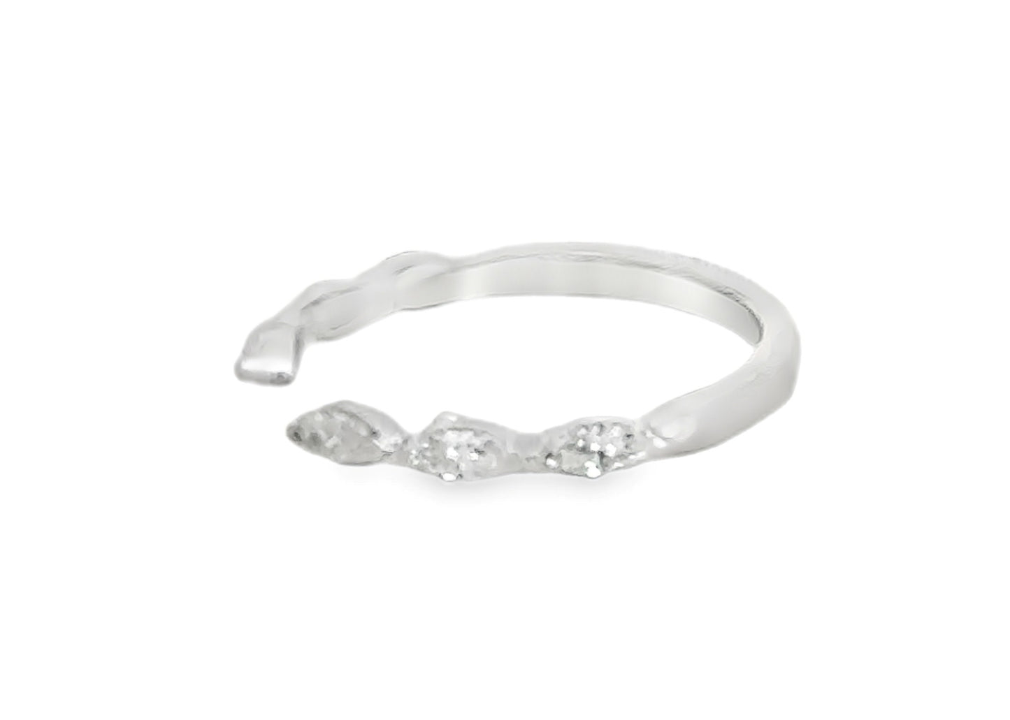 14K White Gold Marquise Diamond Ring - 0.36 Carats