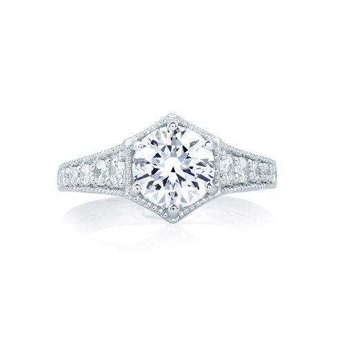 Pave Diamond Engagement Ring