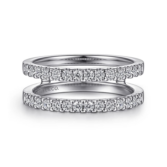Gabriel & Co | Esmeralda - 14K White Gold Diamond Ring Enhancer - 0.5 ct