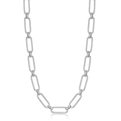 Ania Haie | Silver Cable Connect Chunky Chain Necklace