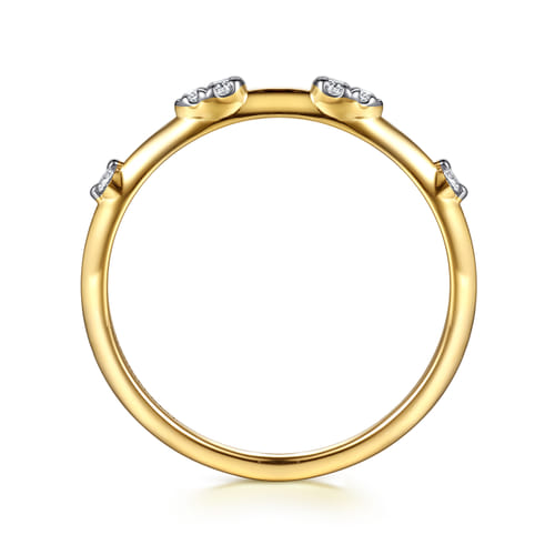14K Yellow Gold Diamond Stackable Ring (.07 CTW)