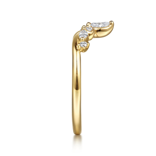14K Yellow Gold Marquise and Round Diamond Anniversary Band (.25 CTW)