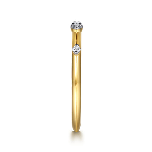 14K Yellow Gold Diamond Stackable Ring (.07 CTW)