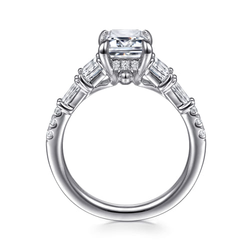 14K White Gold Diamond Engagement Ring Setting