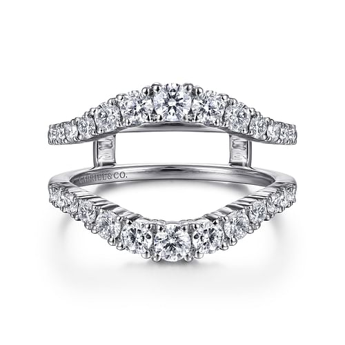 14K White Gold Diamond Ring Enhancer - 0.95ct