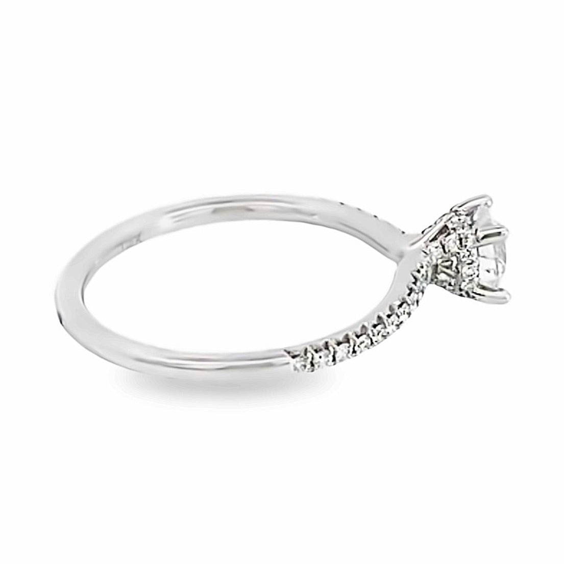 Sylvie | 14K White Gold Diamond Hidden Halo Engagement Ring