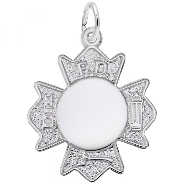 Rembrandt Charms | Fire Department Badge Charm
