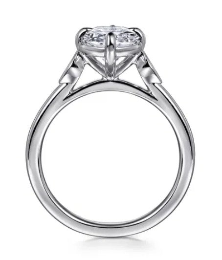 14K White Gold Diamond Engagement Ring Setting – Contemporary Collection