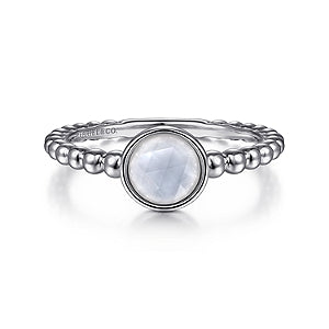 Gabriel & Co | 925 Sterling Silver Rock Crystal White MOP Bujukan Ring