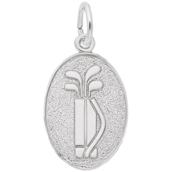 Gold Clubs Oval Disc Charm
