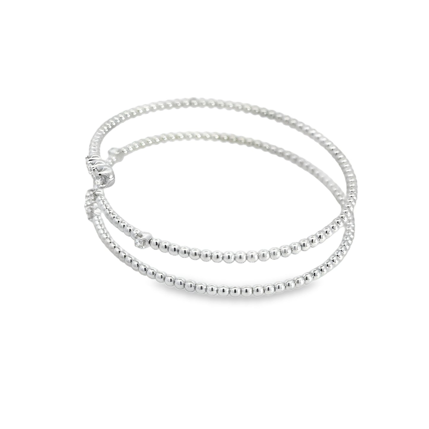 14K White Gold Diamond Bracelet - 0.58 Carats