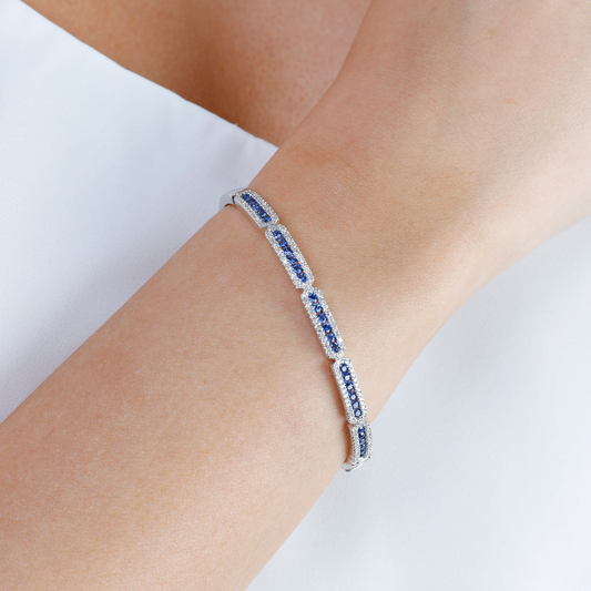 Sapphire Art Deco Bangle