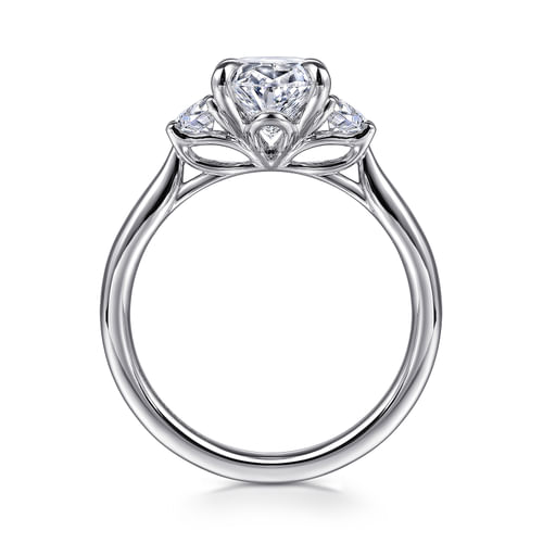 14K White Gold Lotus Collection Diamond Engagement Ring - 0.40 Carats