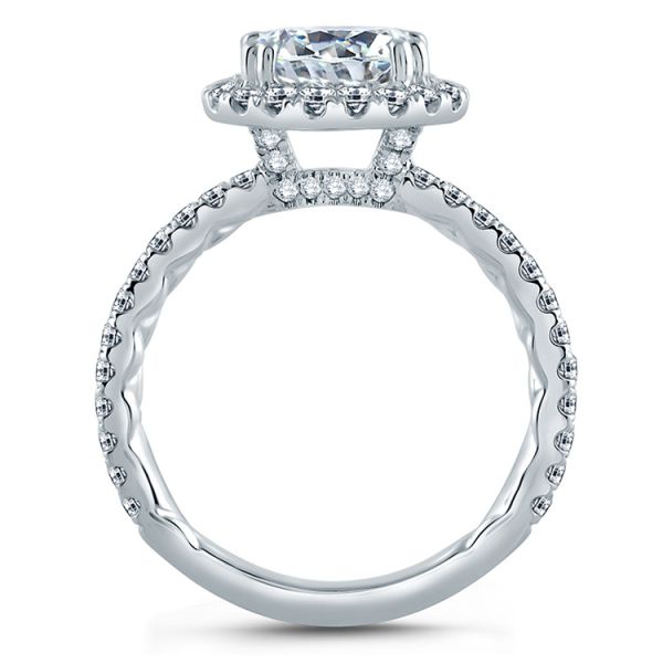 East/West Oval Cut Modern Classic Engagement Ring