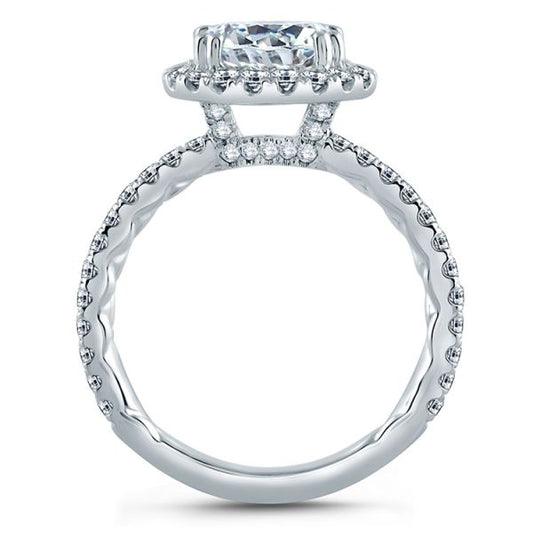 East/West Oval Cut Modern Classic Engagement Ring