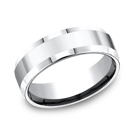 Comfort-Fit Polished Cobalt Wedding Band