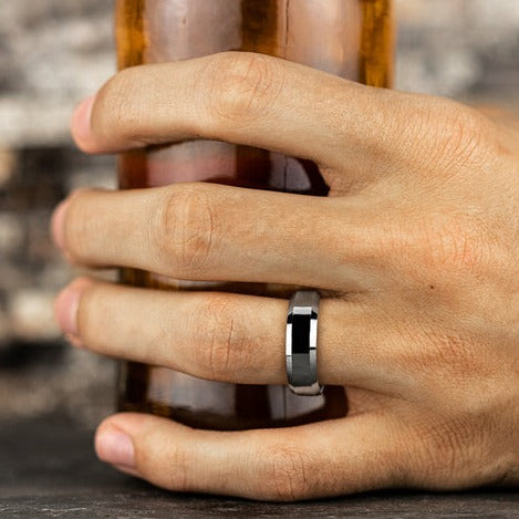 Comfort-Fit Polished Cobalt Wedding Band