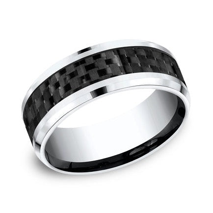 Benchmark | Comfort-Fit Black Carbon Fiber Wedding Band