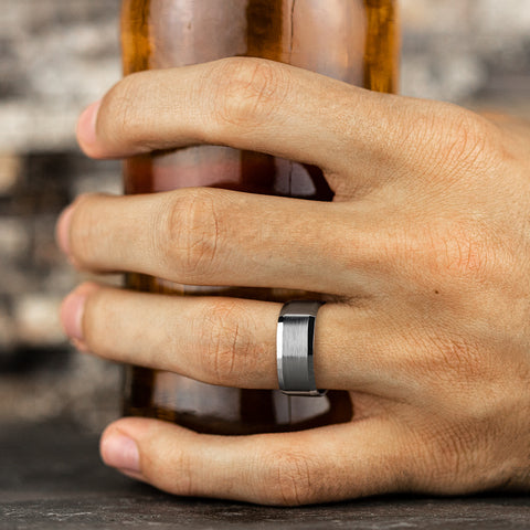 Comfort-Fit Squared Wedding Band
