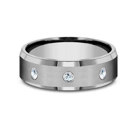 Comfort-Fit Diamond Wedding Band