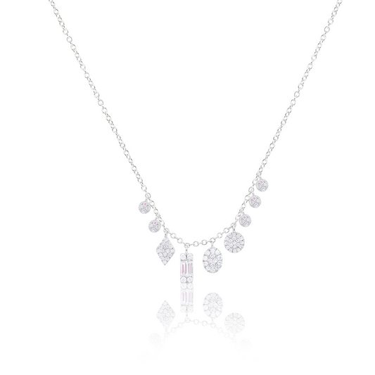 Meira T Designs | White Gold Illusion Diamond Necklace