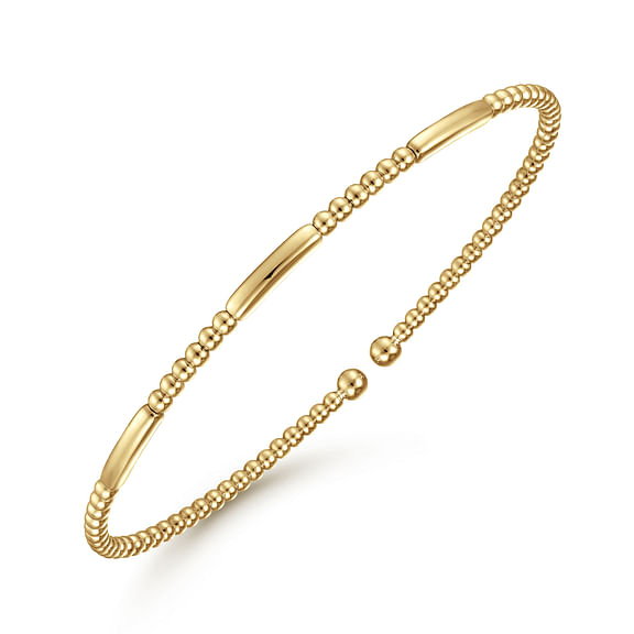 14K Yellow Gold Bujukan Open Bangle