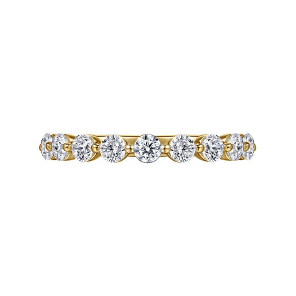 14K Yellow Gold Single Prong Diamond Anniversary Band