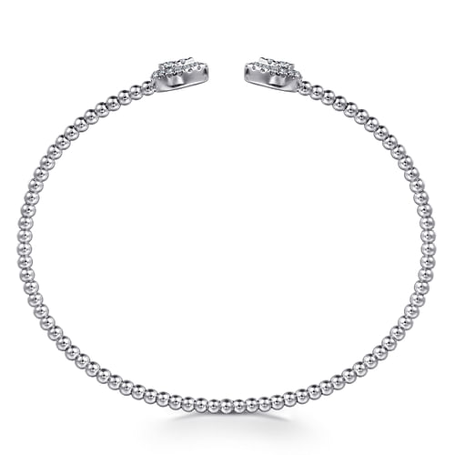 14K White Gold Diamond Pear Shape Bujukan Bangle