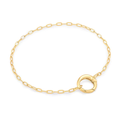 Ania Haie | Gold Mini Link Charm Chain Connector Bracelet