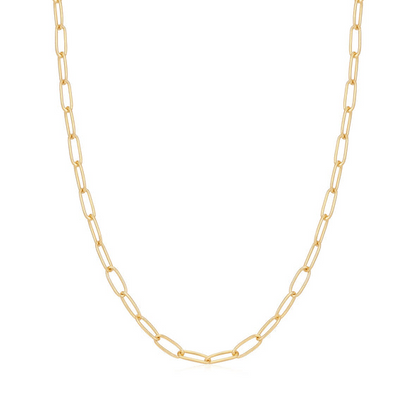 Gold Link Charm Chain Necklace