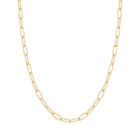 Gold Link Charm Chain Necklace