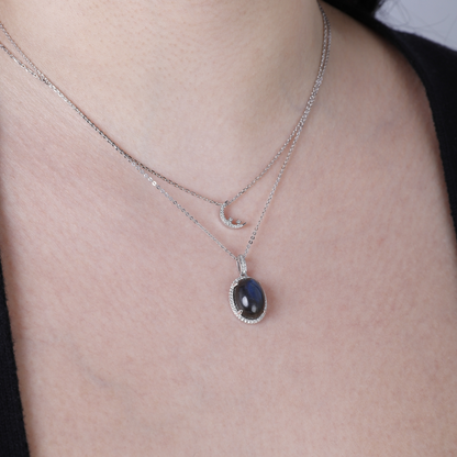 Luvente | Opal Halo Necklace