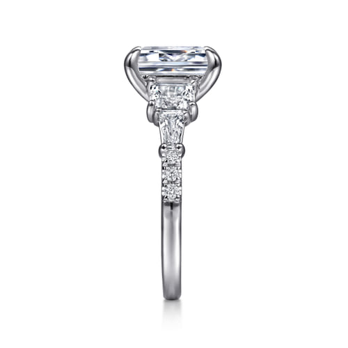 14K White Gold Diamond Engagement Ring Setting