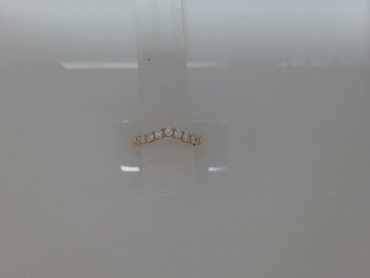 14ky gold and diamond wedding band