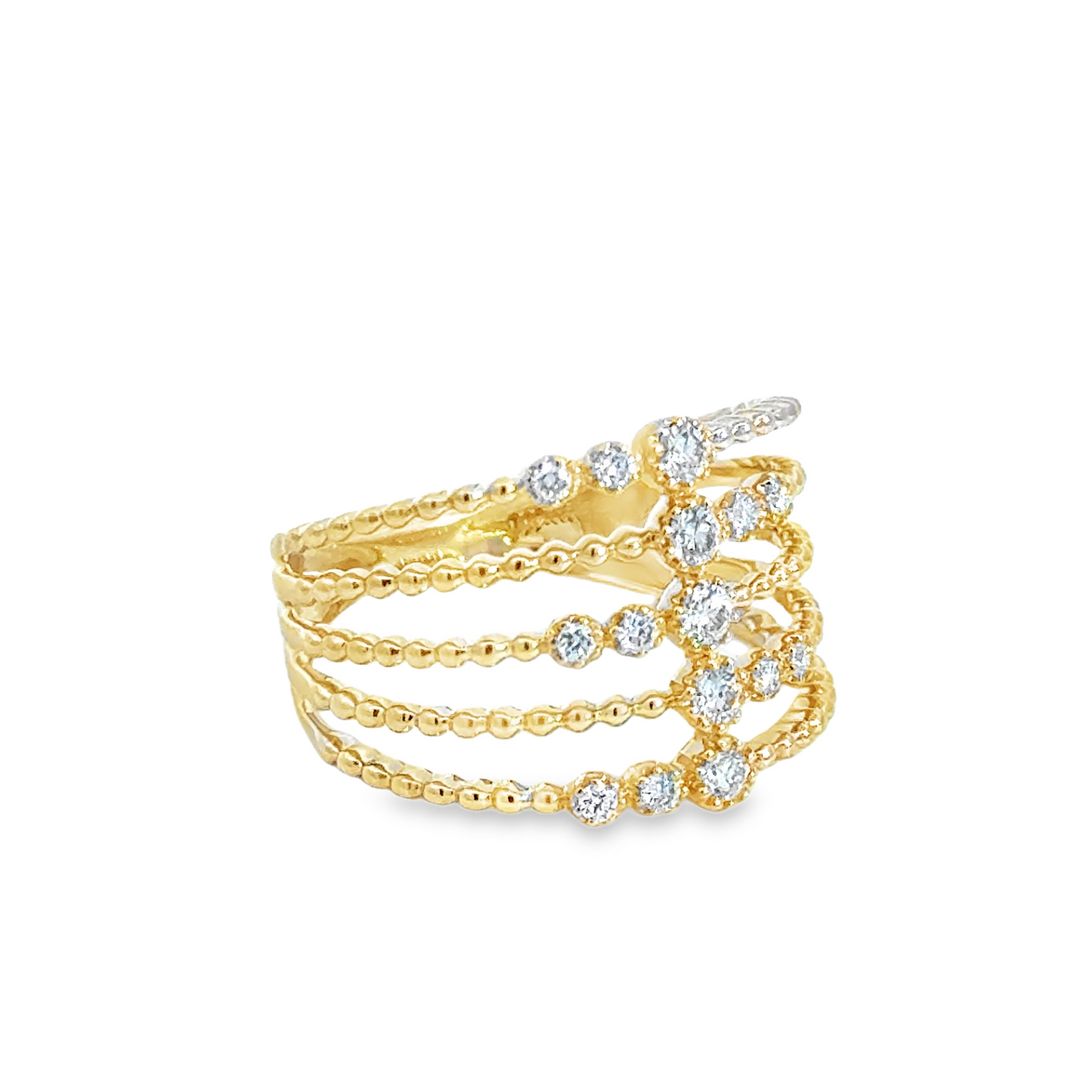 14K Yellow Gold Uneek Diamond Fashion Ring - 0.36 Carats