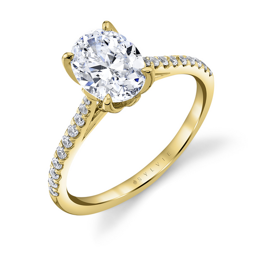 Willow - 14K Yellow Gold Diamond Engagement Ring