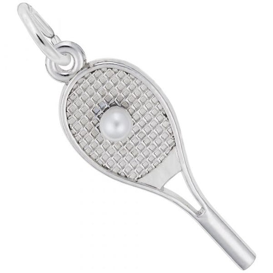 Rembrandt Charms | Tennis Racquet with Pearl Charm