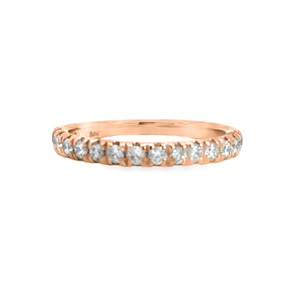 14K Rose Gold Diamond Wedding Band