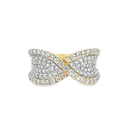 14K Two-Tone Diamond Fashion Ring