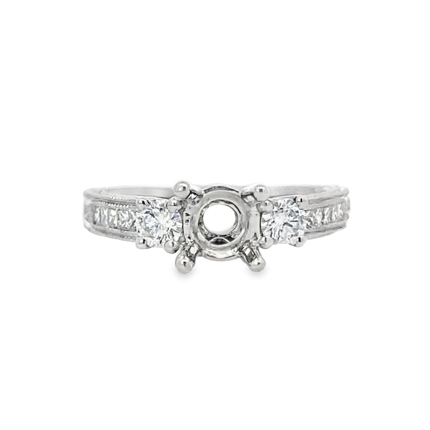 Kirkland Jewelry Estate | 18K White Gold Diamond Semi-Mounting