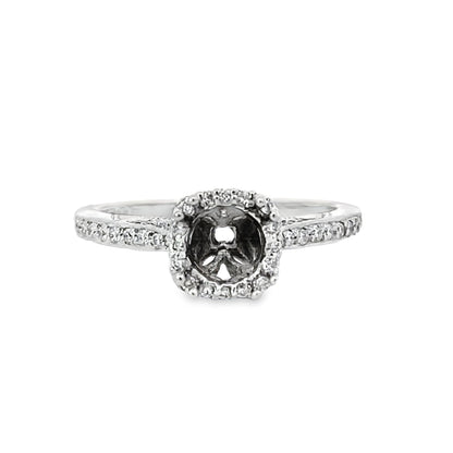 Kirkland Jewelry Estate | 18K White Gold Diamond Semi-Mount Ring