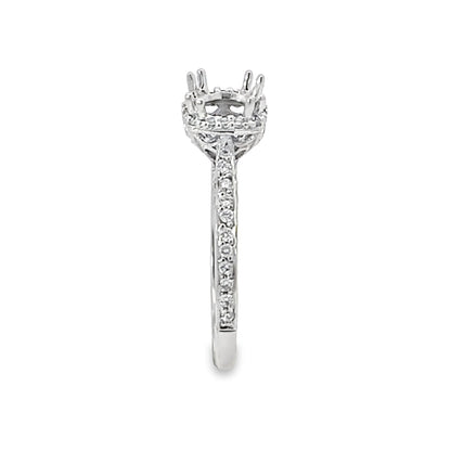 Kirkland Jewelry Estate | 18K White Gold Diamond Semi-Mount Ring