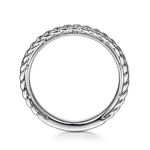 Gabriel & Co | 14K White Gold Braided Stackable Ring
