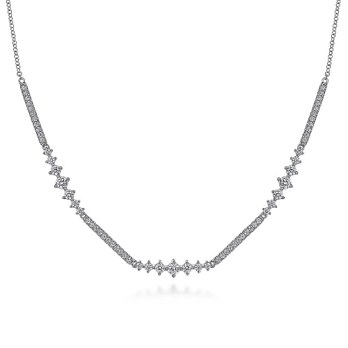 Gabriel & Co | 14K White Gold Diamond Necklace