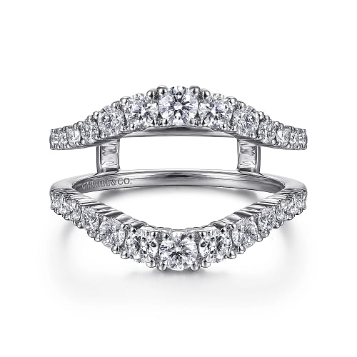 14K White Gold Diamond Ring Enhancer - 0.95ct