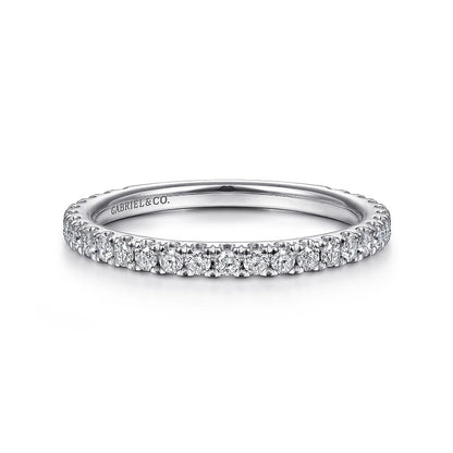 14K White Gold Stackable Diamond Ring