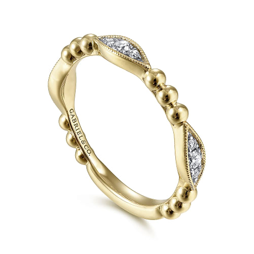 Gabriel & Co | 14K Yellow Gold Bujukan Marquise Cluster Diamond Ring