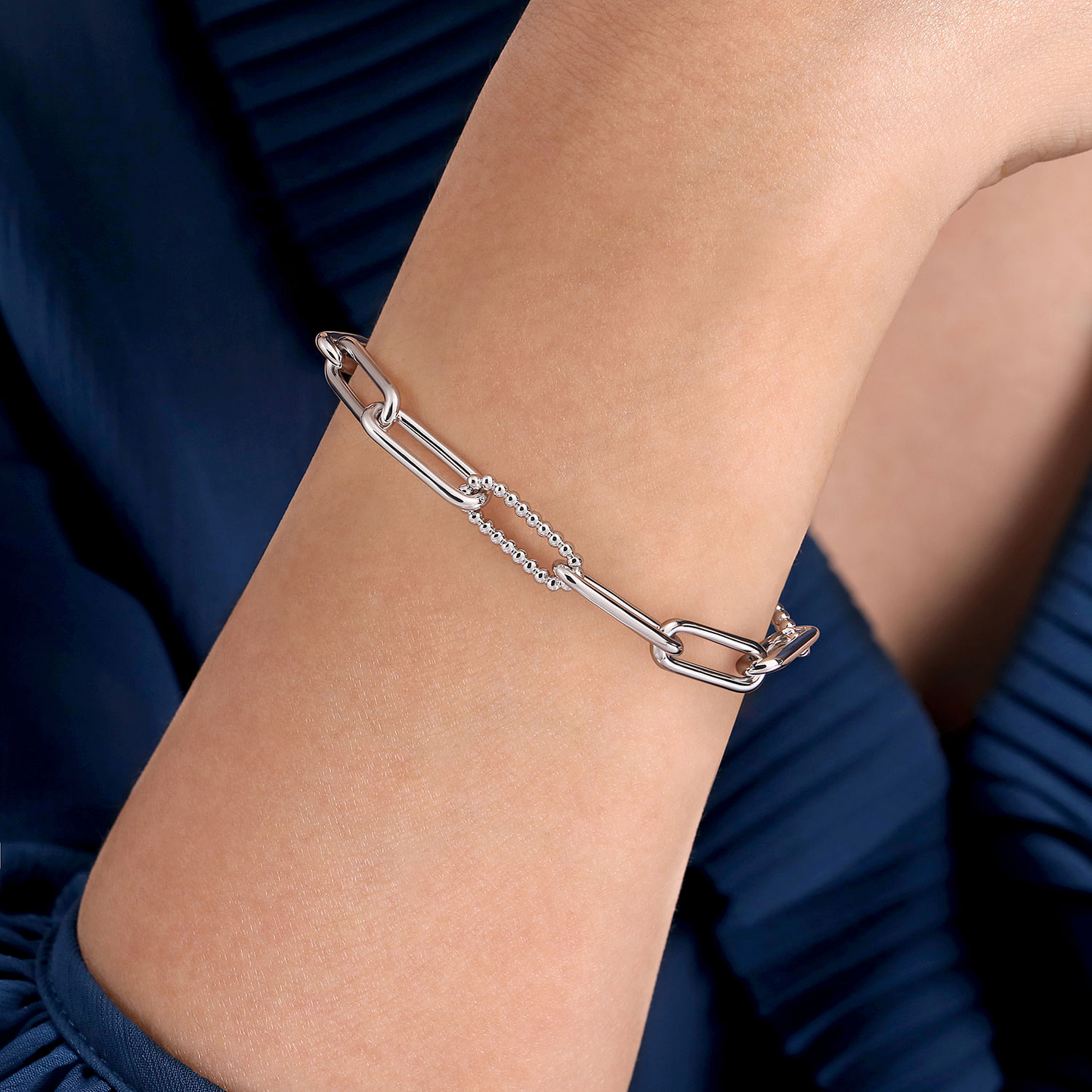 925 Sterling Silver Bujukan Link Bracelet
