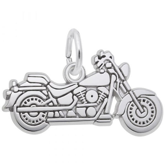 Flat Motorcycle Charm