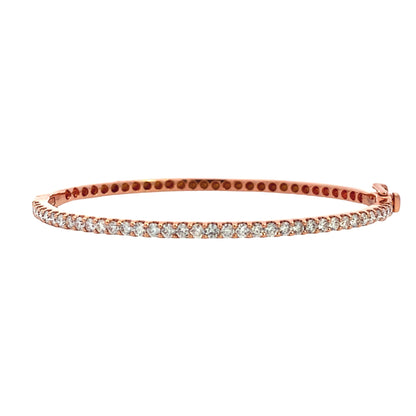 14K Rose Gold Diamond Tennis Bracelet - 1.48ct